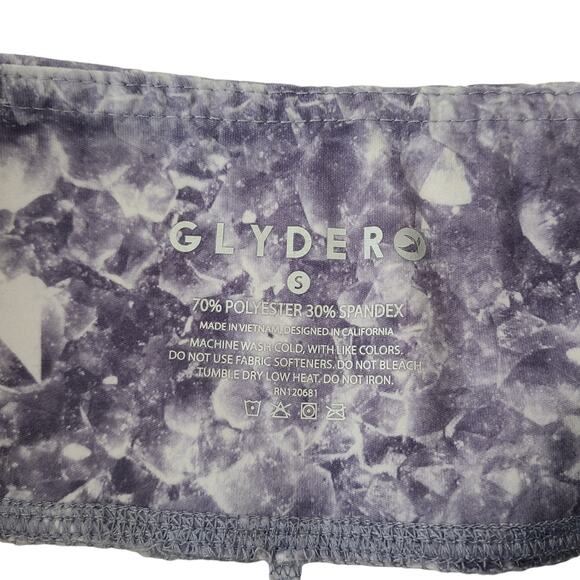 Glyder lavender water print capri leggings athletic wear Small - Picture 3 of 6